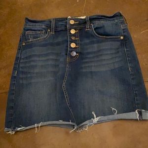 Altered State frayed hem denim skirt size S